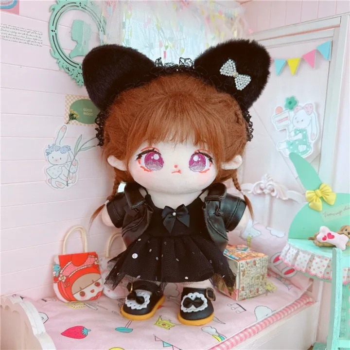 cod-cotton-doll-20cm-centimeter-star-normal-body-fat-shiny-leather-jacket-coat-suspender