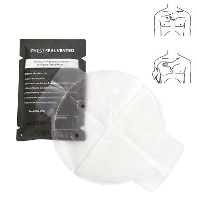 3Hole Medical Chest Seal Vented Chest Seal Outdoor Emergency Medical Treatment Occlusive Adhesive Dressing For Open Chest Wounds