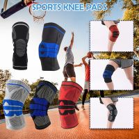 [Rear Waves]1PcsKnee Pad ผู้ชายซิลิโคนฤดูใบไม้ผลิป้องกันเข่าแขนยืดหยุ่นรั้งขี่จักรยานรัดตัว R9f7