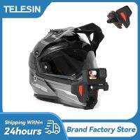 E TELESIN Motorcycle Helmet Mount Strap Foldable Bracket For Gopro Hero 11 10 9 8 DJI Action 2 Insta360 Camera Parts Cycling Shoot