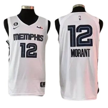 Ja Morant #12 Memphis Grizzlies White Hardwood Jerseys XL