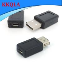 QKKQLA Black USB 2.0 Type A male Female to Micro USB B Female Adapter Plug Converter to Micro USB Connector plug q1