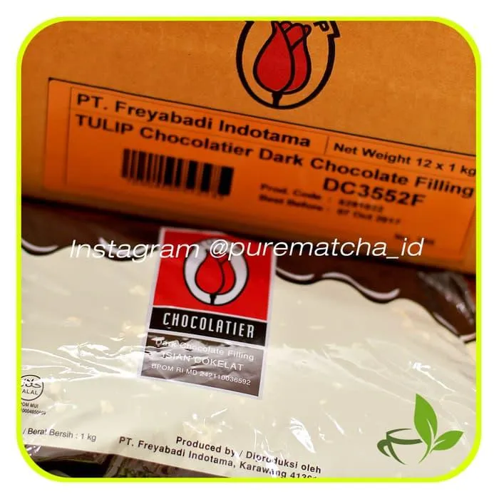 Tulip Filling Coklat Isian Kue Roti Dark Chocolate Filling Pasta 1kg