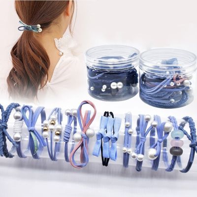 【CW】 12Pcs/Set Elastic Hair Bands Korean Ponytail Holder Ropes Accessories