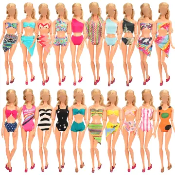 Doll Swimsuit Bikinis Underwear Beach Clothes Shoes Swim Ring Surf board  for Barbies Doll Accessories Leisure Vacation Kids Toy