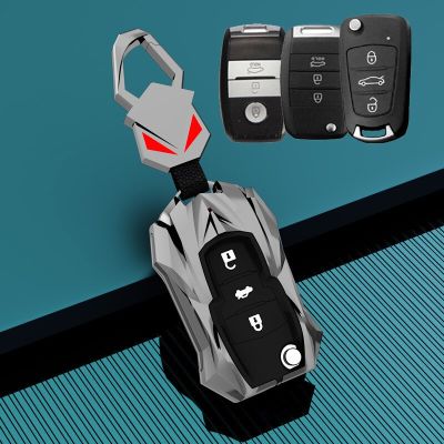Zinc Alloy For KIA Rio Sportage Ceed Cerato K3 KX3 K4 K5 Sorento Optima Picanto Smart Remote Car Key Case Cover Fob Keychain