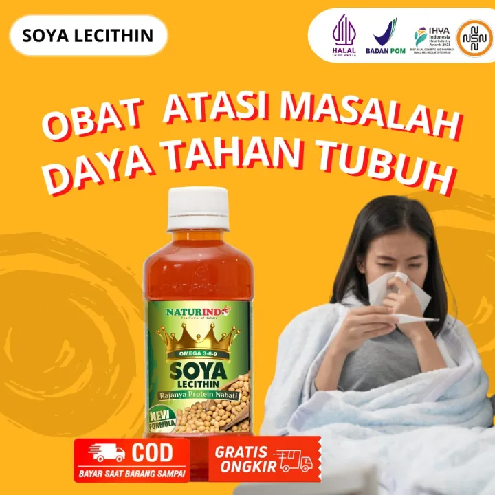 SOYA LECITHIN CAIR 200ML GOLD OMEGA 369 NATURINDO BPOM PROTEIN NABATI