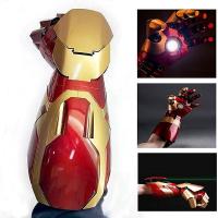 Marvel Iron Man Electronic Arc Fx Wrist Armor Infinity Gauntlet Avengers Mk42 1:1 Wearable Gloves Cosplay Costume For Man Gift