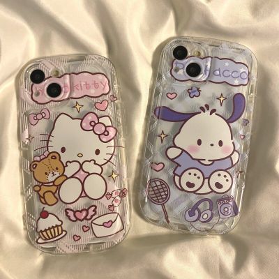 การ์ตูนน่ารัก Sanrio Pochacco Hello Kitty Case สำหรับ Iphone 14Pro Max Apple 13 Case 11 ใหม่ 12 Drop Proof