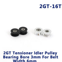 5Pcs 2GT 2M 16ฟัน Synchronous Idler Pulley Bore 3มม. พร้อมแบริ่งสำหรับความกว้าง6มม. GT2 Timing Belt Passive ล้อ16 T 16ฟัน