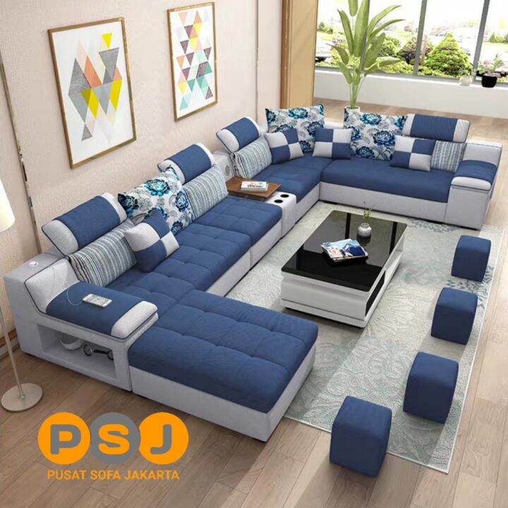 Kursi Sofa Ruang Tamu Minimalis Sofa Minimalis Modern Leter U Sofa Leter U Jumbo Lazada