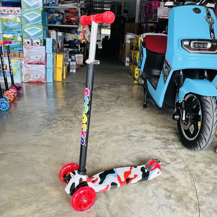 rctoystory-scooter-สกู๊ตเตอร์-4-ล้อ-คุณภาพดี-สกูตเตอร์-ล้อยาง-วิ่งไม่มีเสียงดัง-ล้อมีไฟ-รับประกัน-รับน้ำหนักได้-60-กก