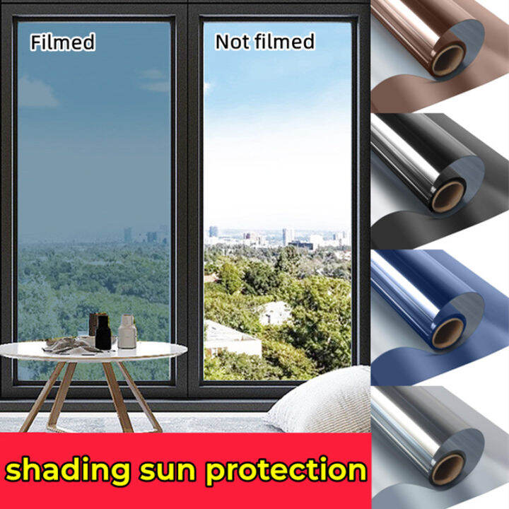 ฟิล์มติดกระจกหลายขนาด One Way Mirror Privacy Sun Blocking Glass Sticker Heat Control