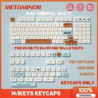 คีย์การ์ดแบบกำหนดเองคีย์141คีย์ PBT Mini-White ชุดรูปแบบ XDA Profile Keycaps สำหรับ RK61 RK98 61 / 68 / 71 / 84 / 87 / 98keys คีย์บอร์ดแบบกลไก