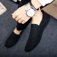 ℗♦▥ Casual Canvas Shoes Men Loafers