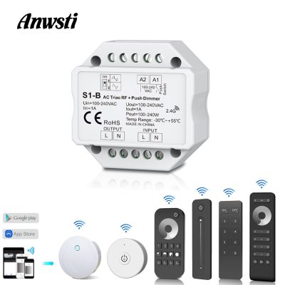 ☑✓∏ LED Dimmer Triac 220V 110V 230V AC Dimmable Push Switch RF 2.4G Wireless Remote Smart Wifi Dimmer Switch for LED Bulb Light Lamp