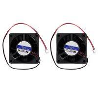 2X 60mm x 25mm DC 12V 0.25A 2Pin Cooling Fan for Computer Case CPU Cooler