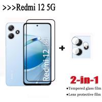 ฟิล์มป้องกันกล้องปกป้องหน้าจอ2in1 Redmi 12 5G สำหรับ Redmi12 4G 12C Redmi Note 12S 12 Pro Plus