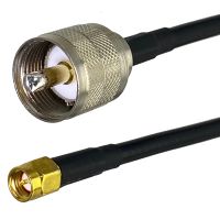 1Pcs RG58 UHF PL259 Male Plug to SMA Male Plug Connector RF Coaxial Jumper Pigtail Cable For Radio Antenna 6inch~40M Electrical Connectors