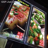 ✿ 3 Pces ภัตตาคาร Ante Parede ภายใน Pendurado Acrílico Quadro Led Borda-Iluminado Placa De Menu 24X36 Cristal Lightbox