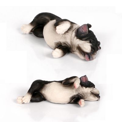 Bulldog solid simulation method of animal model of sleepy little mini children fight dog toy hand office furnishing articles
