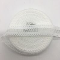 5Yards/lot 5/8" 15mm White Bilateral Lace Grid Fold Over Elastic Spandex Lace Ribbon Gift Wrapping  Bags