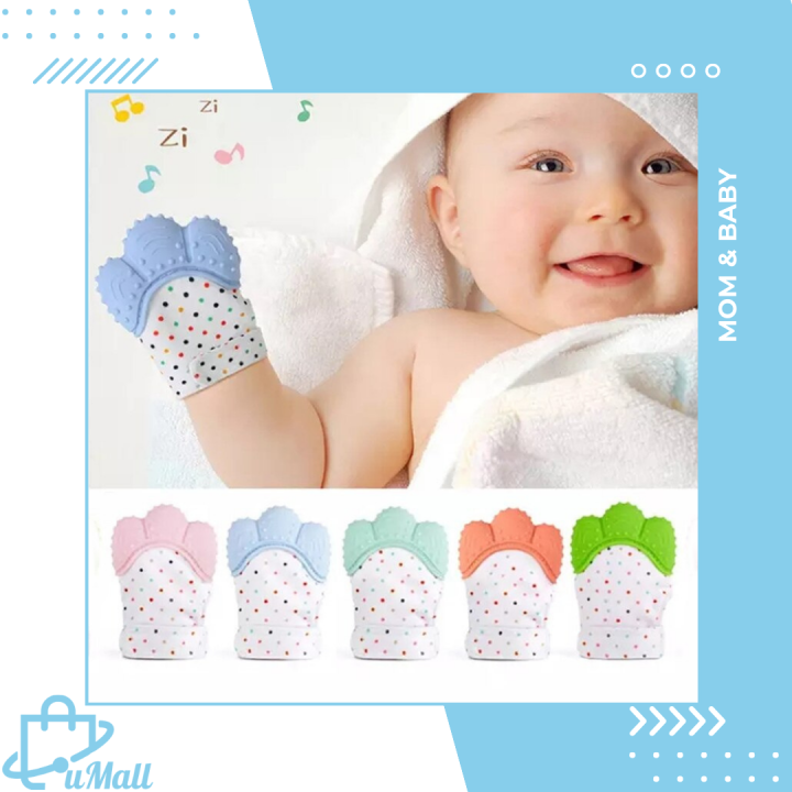【uMall】Food Grade Silicone Teethers Cartoon Animal Dinosaur Shaped Baby