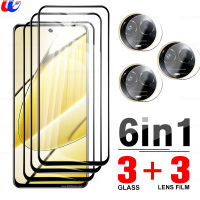 6to เคสกระจก2ปกป้องป้องกันทุกส่วนสำหรับ Realme 11 5G ตัวปกป้องกล้องถ่ายรูป Realmi Realm Readme Realme11 11X ฟิล์มกันรอยกันกระแทก6.72นิ้ว