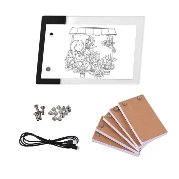 Blank Flip Book Kit with 300 Sheets Animation Paper Flipbook Binding Screws for LED Tracing Light Pad Drawing Sketching Animation Cartoon Creation