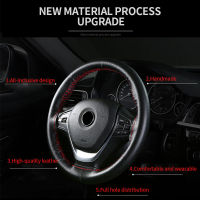 Genuine Leather Steering Wheel Cover For Car Products Braiding Steering Wheel Protector Cover For Bmw E46 Golf 4 5 Accessories