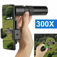 Mobile Phone Telescope Monocular Zoom Camera Lens for Hunting Fishing Travelling 10-300*40mm Monocular Telescope for Phone New