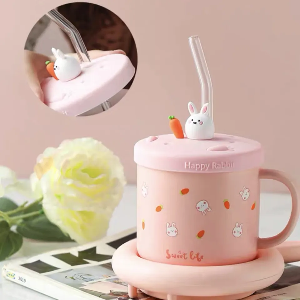 Youpin Smart Thermostatic Coaster Cute Rabbit Mug Warmer Set Cup