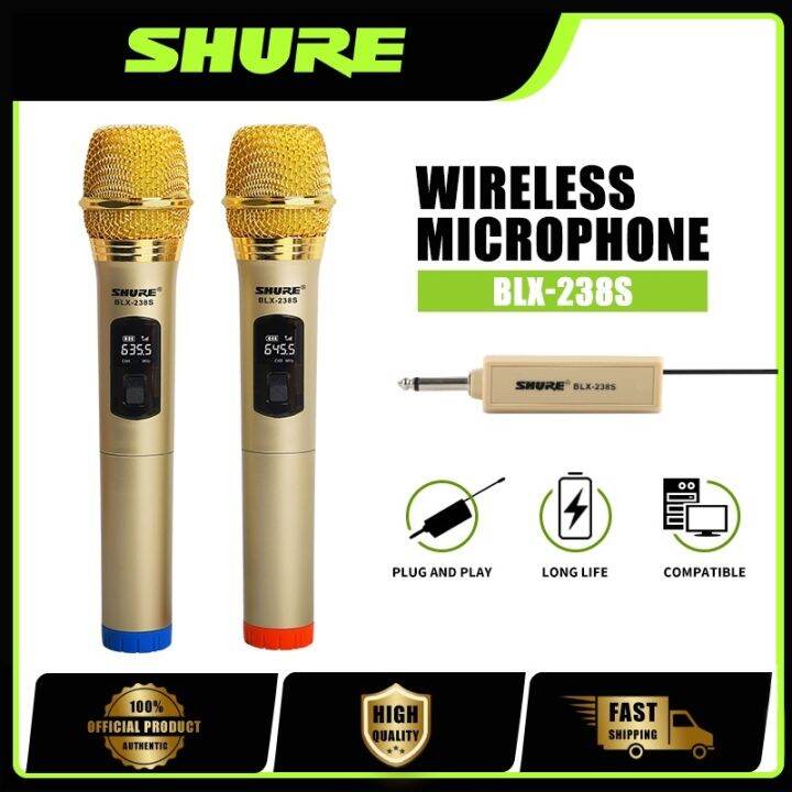 SHURE Wireless Microphone Original BLX238 Dual Handheld Professional