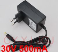 【❐】 Gorayas 1PCS 30V 500mA AC 100V-240V Converter Adapter DC 30V 0.5A 500mA แหล่งจ่ายไฟ EU Plug 5.5มม. X 2.1มม.