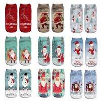 1Pair Christmas Stockings Socks with Snowman Santa Elk Printing Xmas Candy Gift Bag Xmas Tree Decoration Navidad 2022 New Year