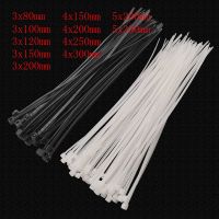 Self-Locking Plastic Nylon Cable Ties 100Pcs/lot Black White Cable Zip Tie Binding Straps Fastening Ring Width 1.8mm 2.5mm 3.5mm Cable Management