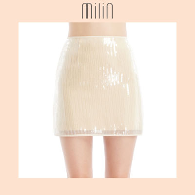 [MILIN] High waisted piping around hem sequin skirt กระโปรงเลื่อมทรงเอวสูงแต่งขอบกุ๊น / 41 Sunny Daiquiri Skirt