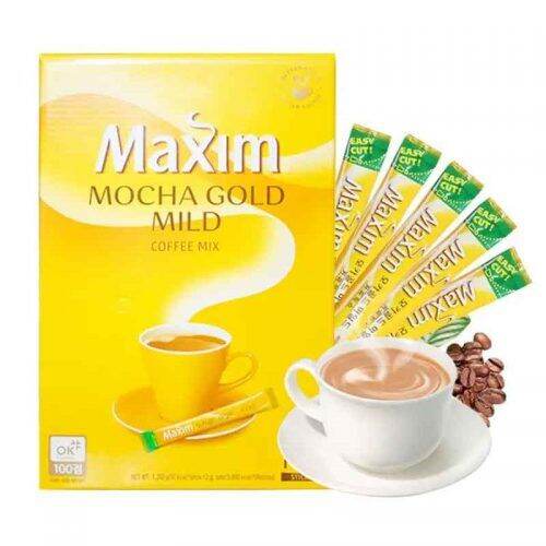 กาแฟเกาหลี-กาแฟแม็กซิม-maxim-mocha-gold-mild-coffee-mix-ขนาด12กรัม-1ซอง-ราคาต่อ5ซอง-และ10ซองนะคะ