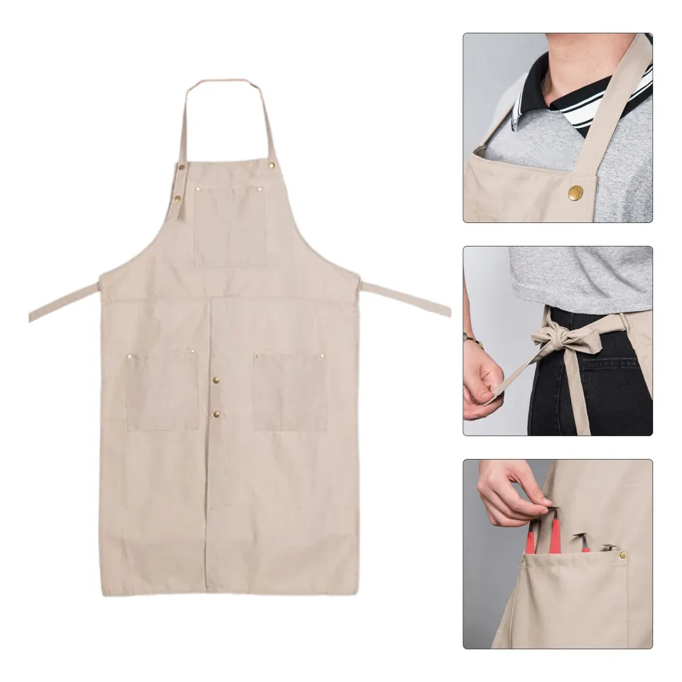 Pottery Apron Durable Canvas Adult Anti-Fouling Full Cover Anti