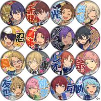 【CW】Anime Ensemble Stars Tenma Mitsuru Otogari Adonis Figure 58mm Badge Round Brooch Pin 1777 Gifts Kids Collection Toy