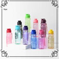 YUYU 650ML แบบพกพาได้ กีฬากีฬากีฬา หลายสี ถ้วยน้ำน้ำ พลาสติกทำจากพลาสติก ขวดน้ำน้ำ จุได้มาก