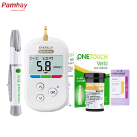 Glucometer Set : One Touch / Onetouch Verio Blood Glucose Monitor + 25s Test Strips And Needle