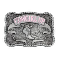 Style Cool 3D Pattern Boots Cowgirl Up Belt Buckles with Pewter Fashion Man Woman Jeans Accessories Fit 4cm Wide Belt Belts