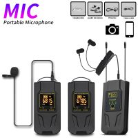 UHF Wireless Lavalier Microphone for Video Shooting Live Interview Recording Lavalier Microphone for Phones and Cameras WM10