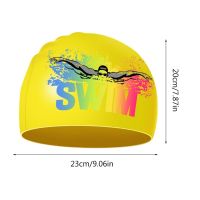 +‘； Swimming Cap Silicone Swim Caps Waterproof Elastic Swimming Hat Lightweight Comfortable Bathing Caps For Long Short HairTH