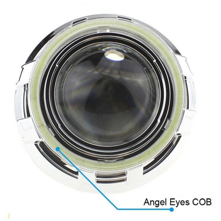 ไฟตัดหมอก-led-12v-รถดวงตานางฟ้า-smd-สีขาว1pc-cob-ไฟหน้าแหวนดีอาร์แอลตกแต่งโคมไฟสว่างมากคงทนใส-dc-12v