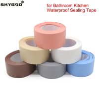 1/3 gulungan mandi Shower Sealing Tape Strip PVC merekat sendiri tahan air stiker dinding untuk kamar mandi dapur segel Caulk Strip Sink