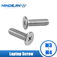 NINDEJIN 5-50ชิ้น M3 M4เซนติเมตรแล็ปท็อปสกรูสแตนเลสบางหัวเครื่องสกรูข้ามฟิลลิปเวเฟอร์หัวสกรู