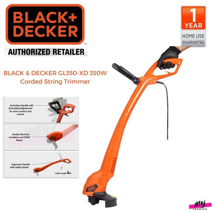 BLACK & DECKER GL350LXD 350W Corded String Trimmer ( GL350 , GL350L