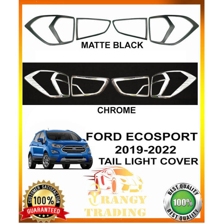 Ford Ecosport 2019 to 2023 Taillight cover Matte Black / Chrome 2020